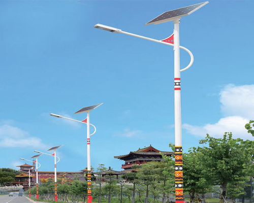 金银川路街道民族特色路灯