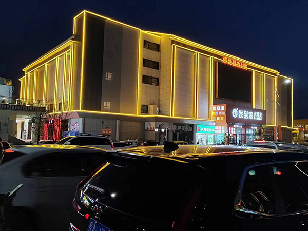 金银川路街道楼体亮化