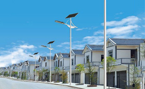 金银川路街道太阳能路灯配置与在乡村道路照明中的应用